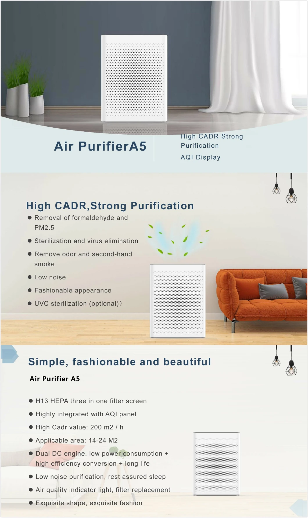 Air Purifier 2021 Commercial HEPA Air Purifier China Factory